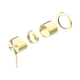 Nero Mecca Shower Mixer 60Mm Plate Trim Kits Only Brushed Gold