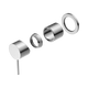 Nero Mecca Shower Mixer 60Mm Plate Trim Kits Only Chrome
