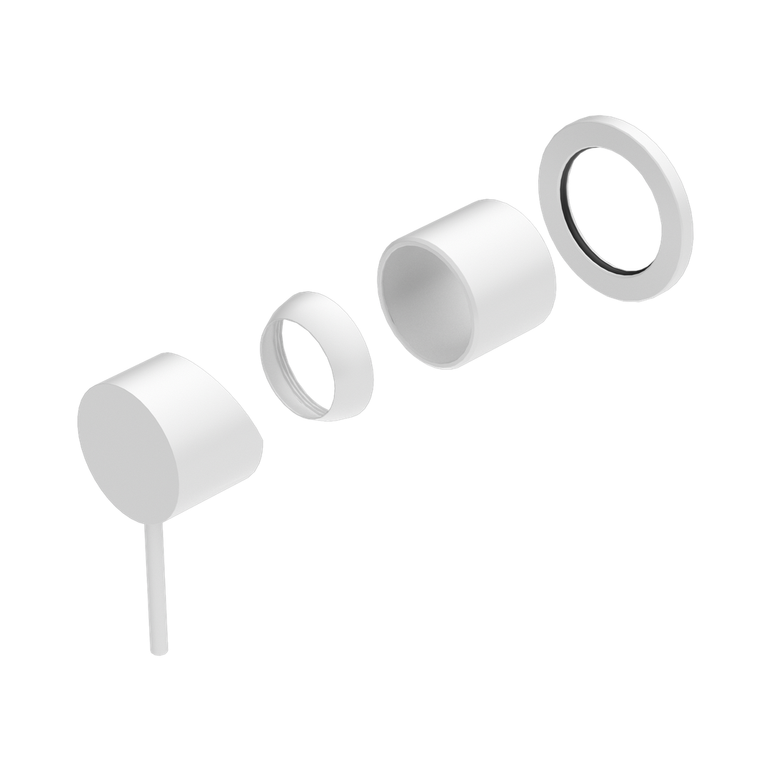Nero Mecca Shower Mixer 60Mm Plate Trim Kits Only Matte White