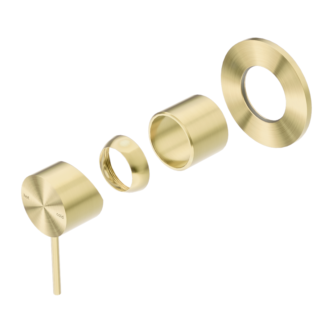 Nero Mecca Shower Mixer 80Mm Plate Trim Kits Only Brushed Gold