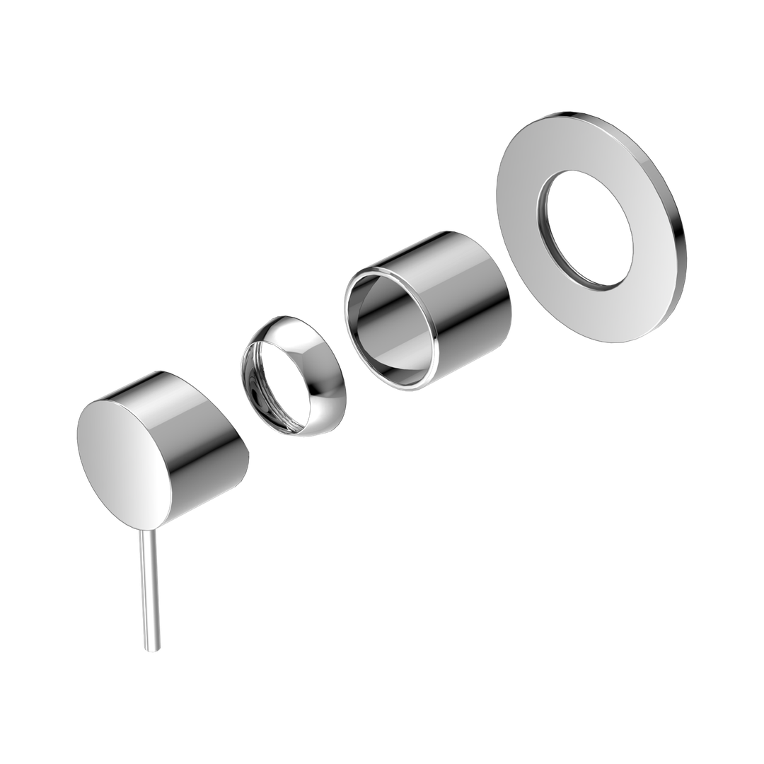 Nero Mecca Shower Mixer 80Mm Plate Trim Kits Only Chrome
