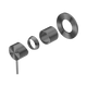 Nero Mecca Shower Mixer 80Mm Plate Trim Kits Only Gun Metal