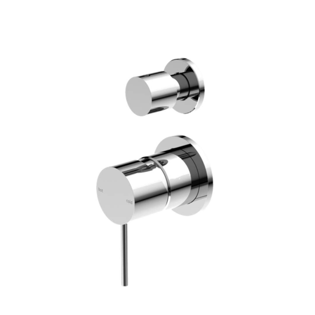 Nero Mecca Shower Mixer With Divertor Separate Back Plate - Chrome