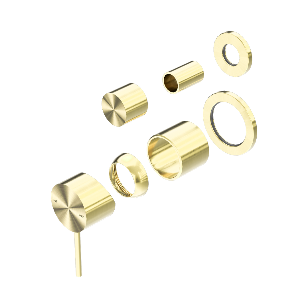 Nero Mecca Shower Mixer With Diverter Separate Back Plate Trim Kits Only Brushed Gold
