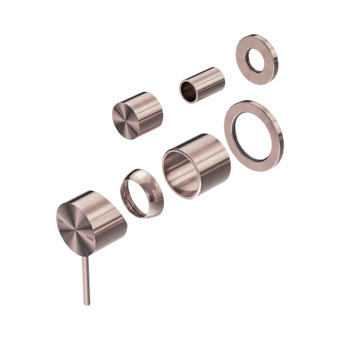 Nero Mecca Shower Mixer With Diverter Separate Back Plate Trim Kits Only Brushed Bronze