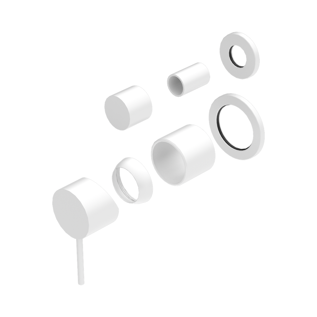 Nero Mecca Shower Mixer With Diverter Separate Back Plate Trim Kits Only Matte White