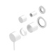 Nero Mecca Shower Mixer With Diverter Separate Back Plate Trim Kits Only Matte White
