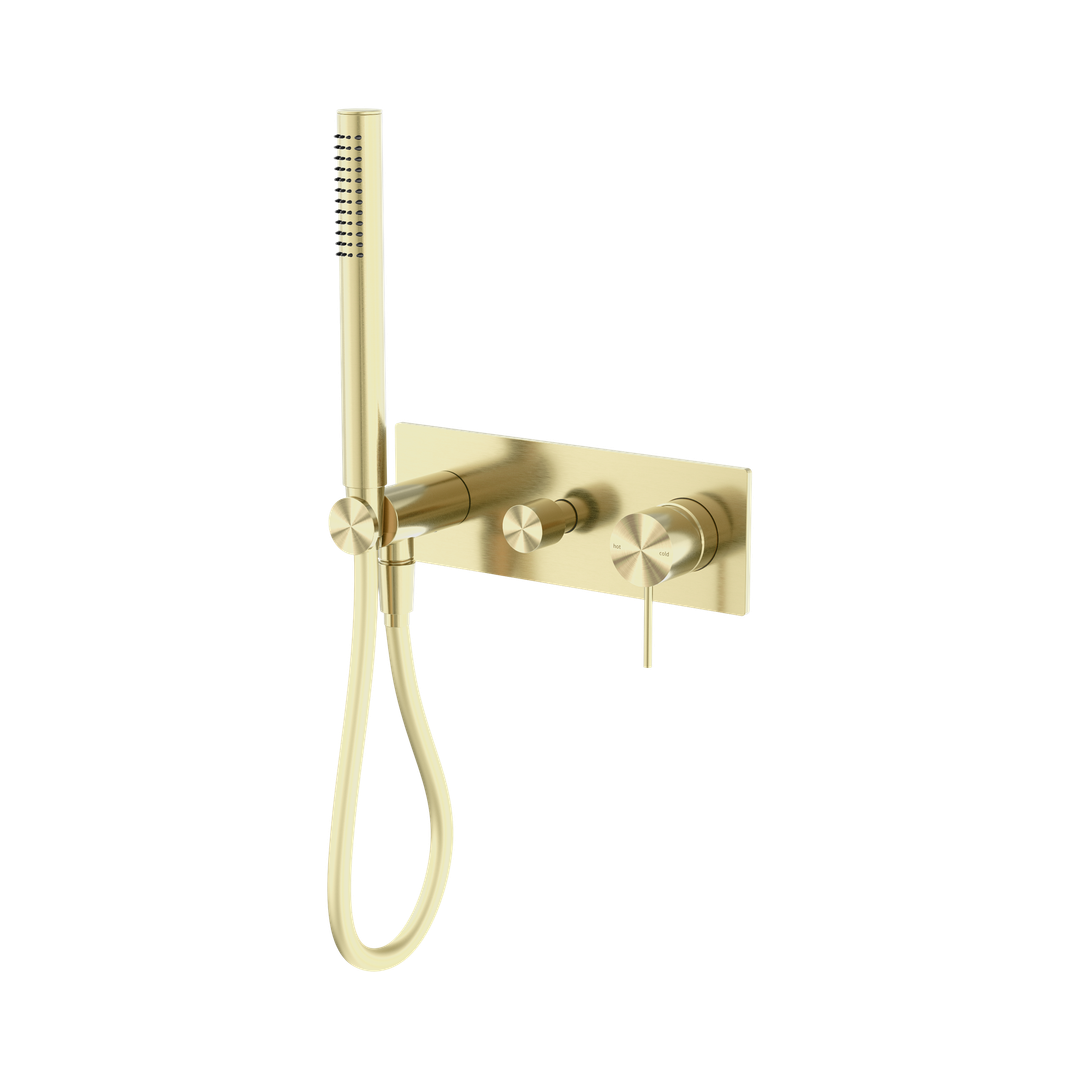 Nero Mecca Shower Mixer Diverter System Brushed Gold