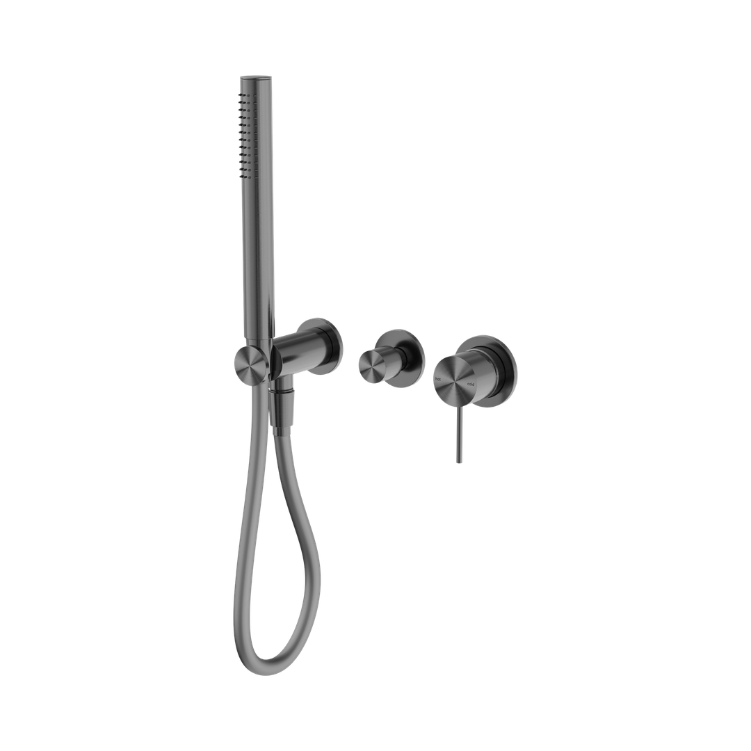 Nero Mecca Shower Mixer Diverter System Separate Back Plate Gun Metal