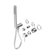 Nero Mecca Shower Mixer Diverter System Separate Back Plate Trim Kits Only Chrome