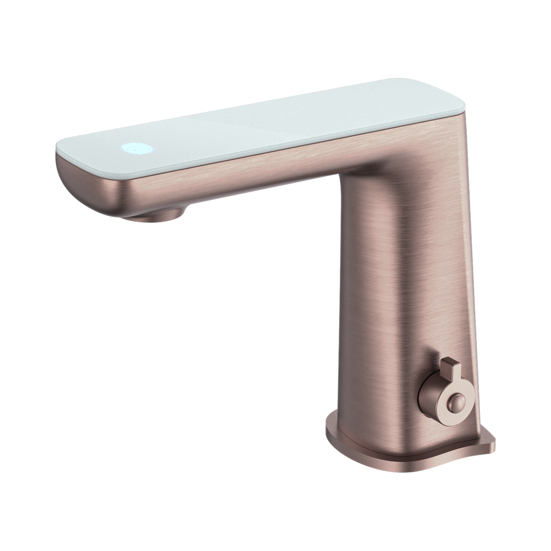 Nero Claudia Sensor Mixer With White Top Display Brushed Bronze