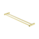 Nero New Mecca Double Towel Rail 600Mm Brushed Gold