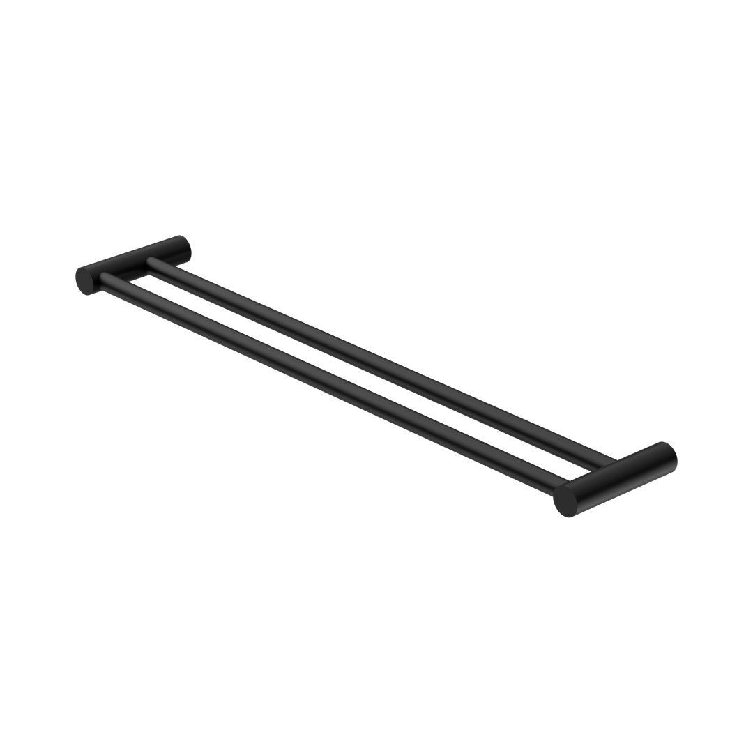 Nero New Mecca Double Towel Rail 600Mm Matte Black