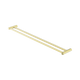 Nero New Mecca Double Towel Rail 800Mm Brushed Gold