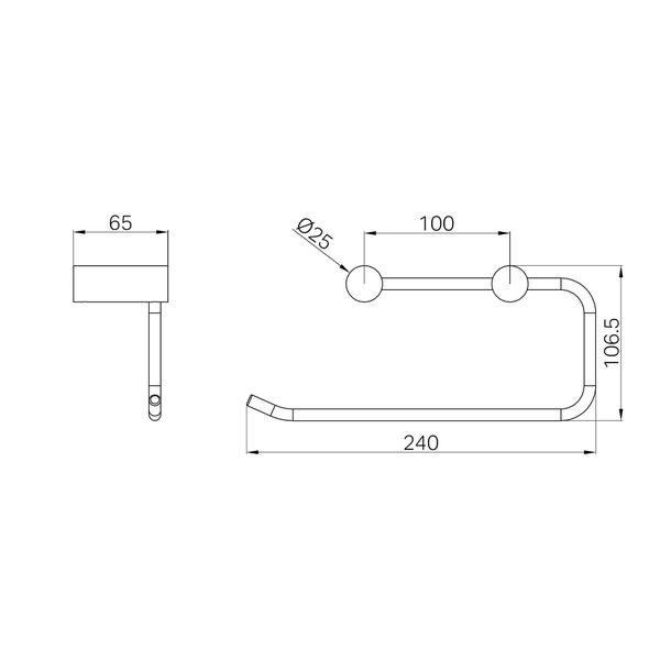 Nero New Mecca Hand Towel Rail Brushed Bronze