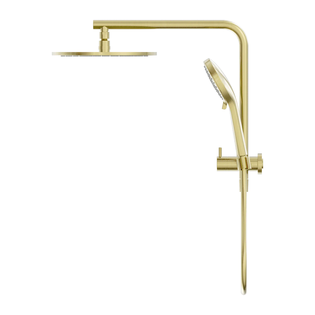 Nero Mecca 2 In 1 Twin Shower Brushed Gold