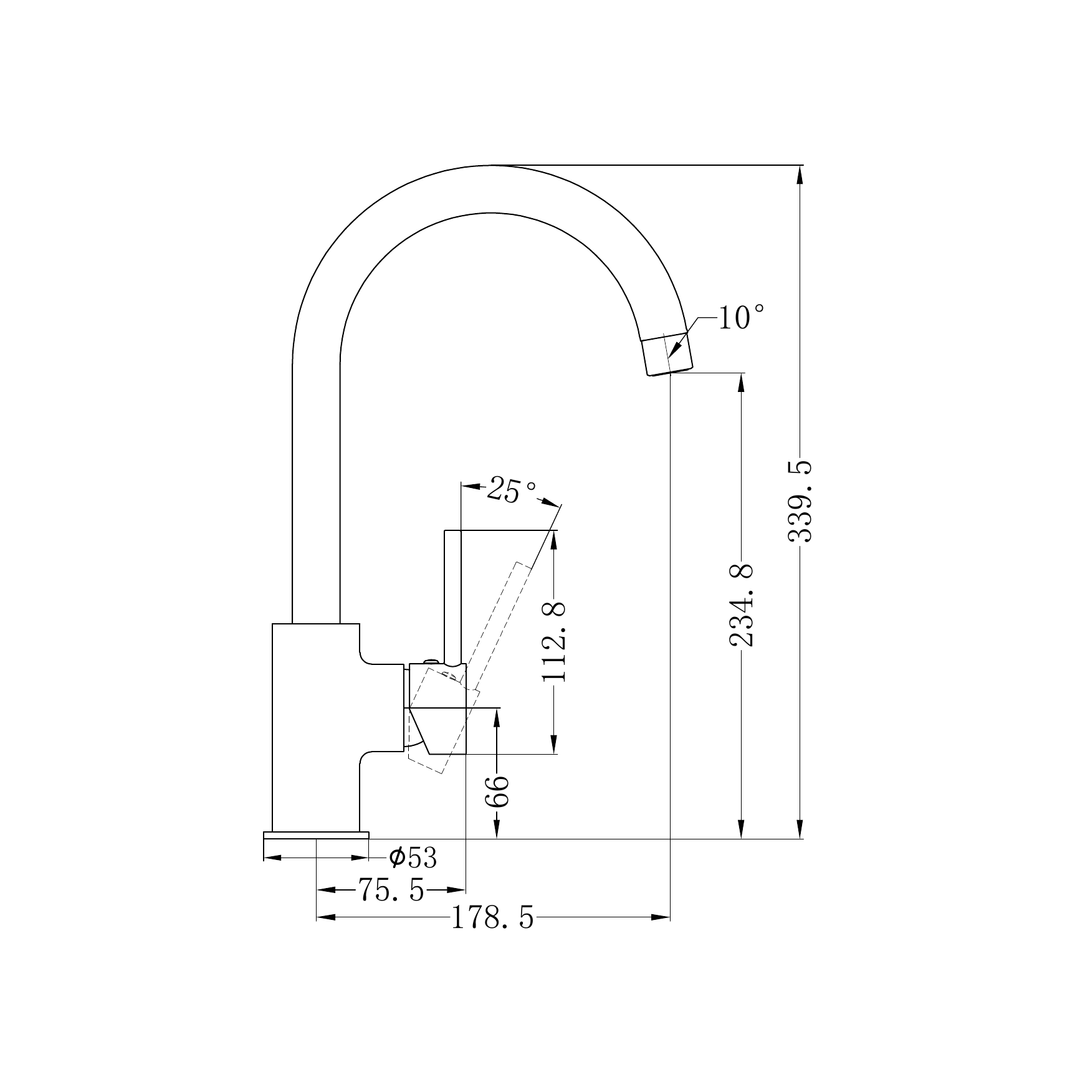 Nero Dolce Kitchen Mixer Brushed Nickel