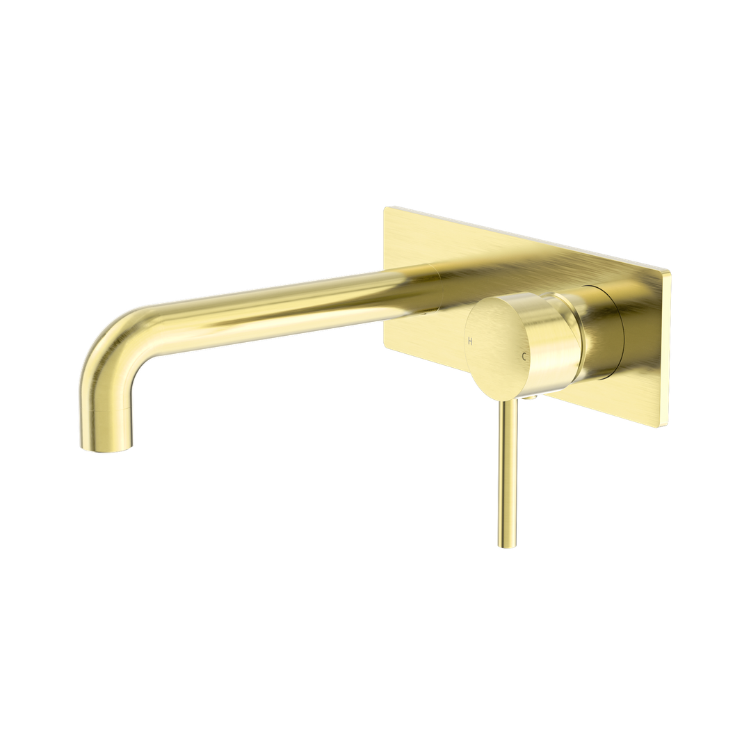 Nero Dolce Wall Basin/Bath Mixer Brushed Gold