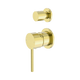 Nero Dolce Shower Mixer With Diverter Separate Back Plate Brushed Gold