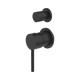 Nero Dolce Shower Mixer With Diverter Separate Back Plate Matte Black