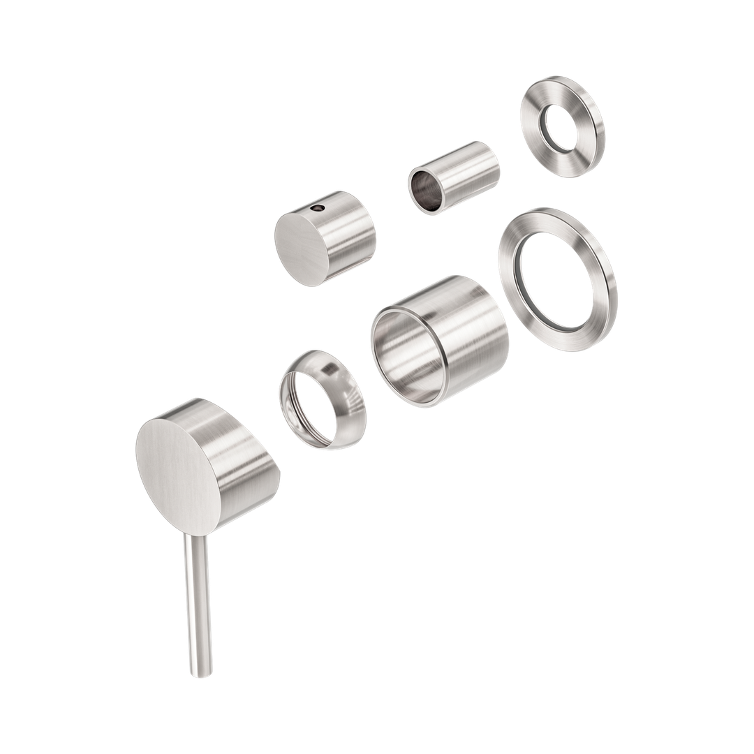 Nero Dolce Shower Mixer With Diverter Separate Back Plate Trim Kits Only Brushed Nickel