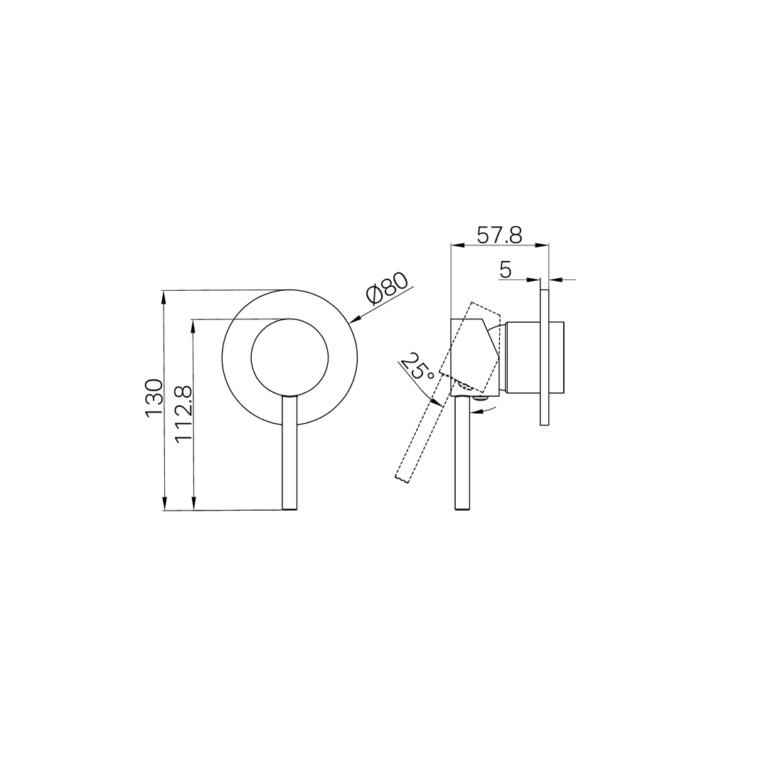 Nero Dolce Shower Mixer Trim Kits Only Gun Metal