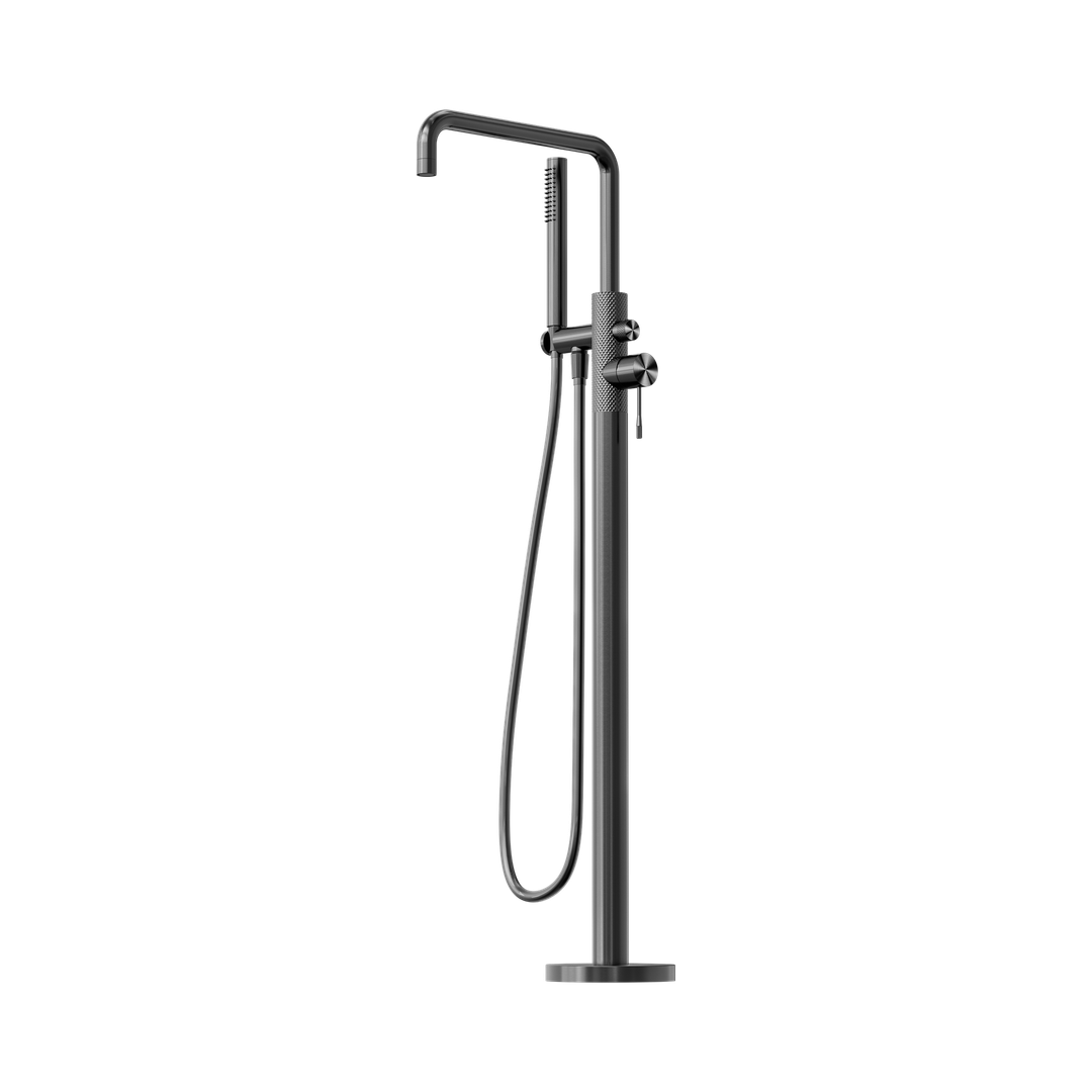 Nero Opal Freestanding Bath Mixer With Hand Shower Graphite
