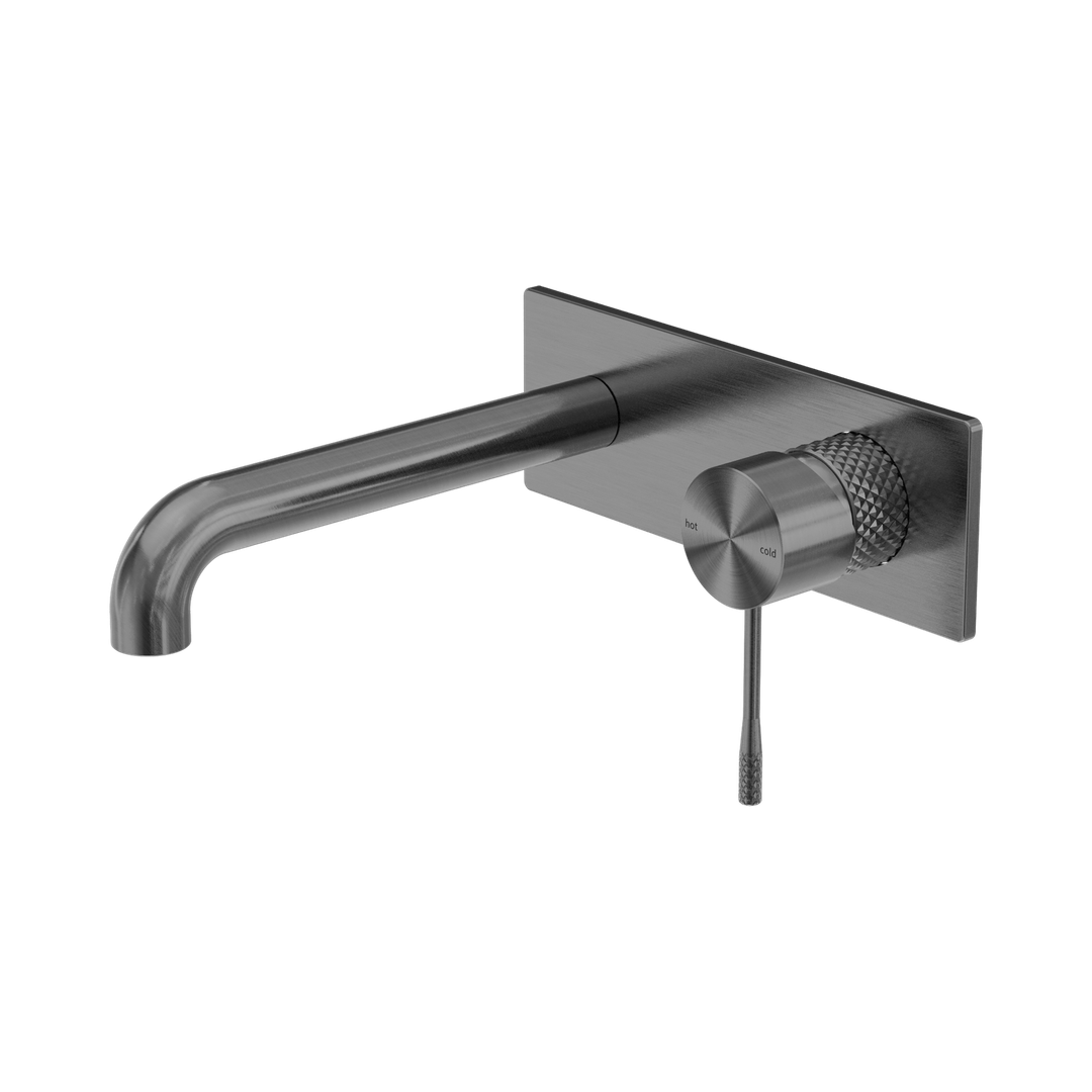 Nero Opal Wall Basin/Bath Mixer 160Mm Graphite