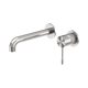 Nero Opal Wall Basin/Bath Mixer Separate Back Plate 120Mm Brushed Nickel