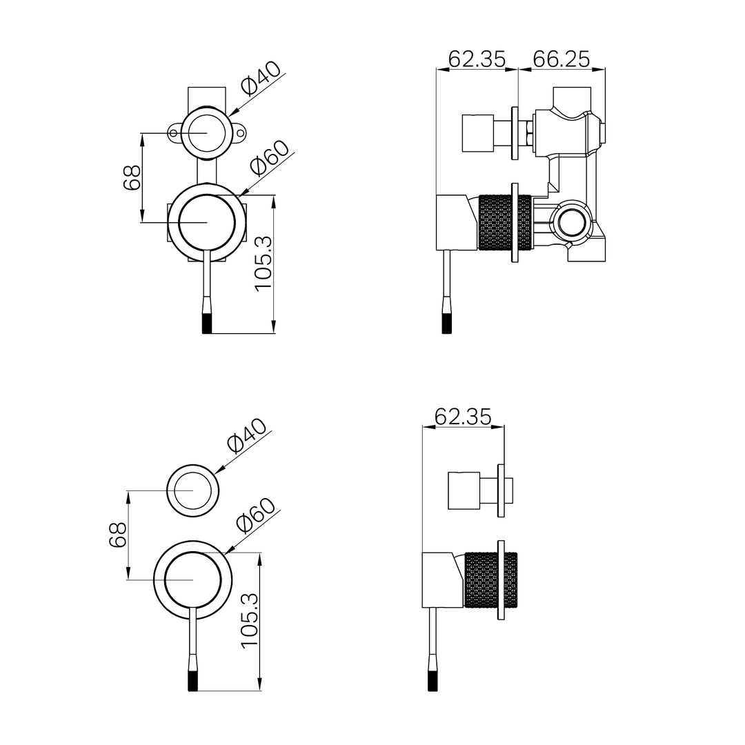 Nero Opal Shower Mixer With Diverter Separate Plate Brushed Nickel