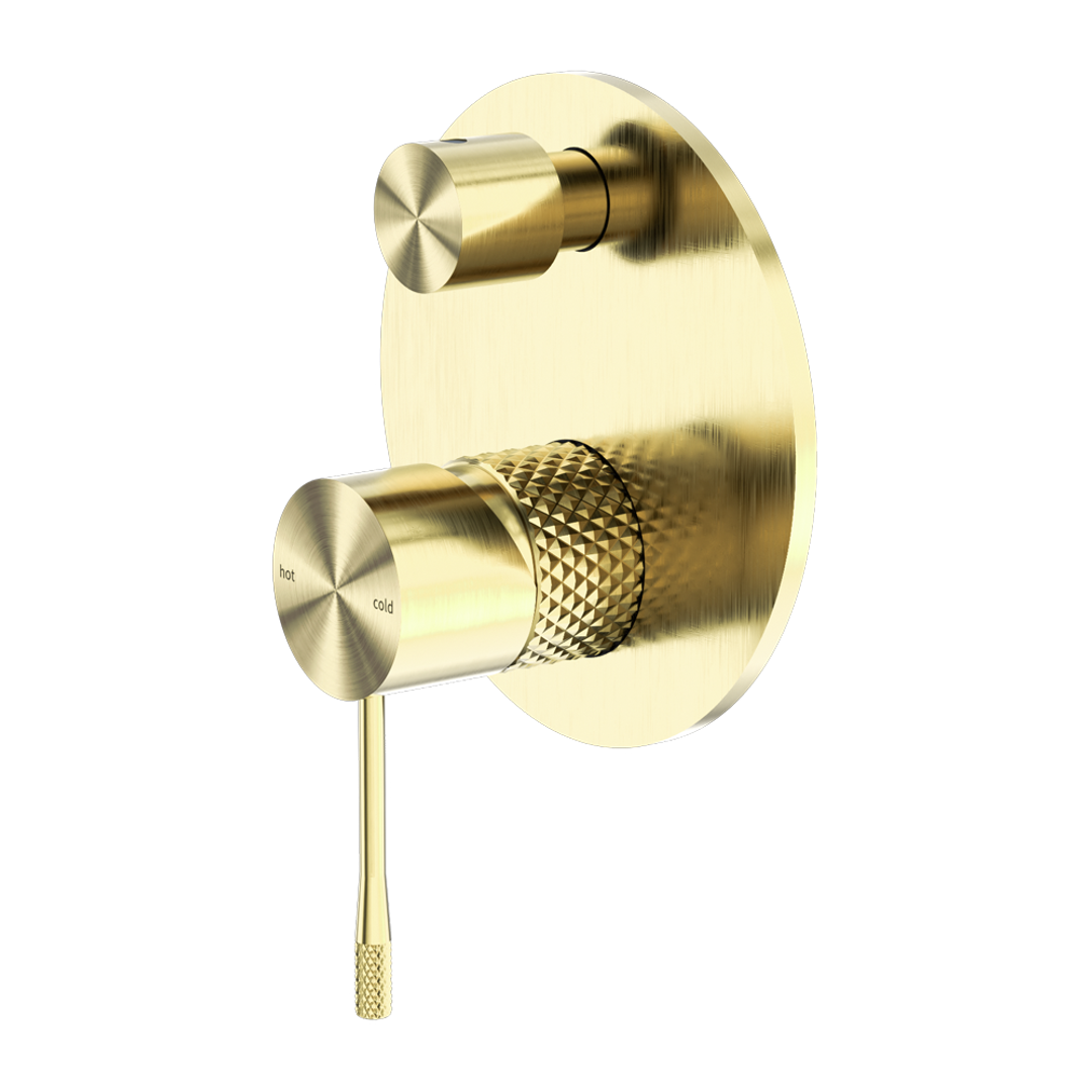 Opal Shower Mixer With Divertor Brushed Gold