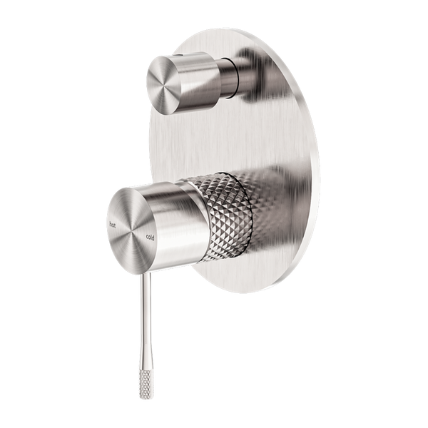 Nero Opal Shower Mixer With Divertor Brushed Nickel