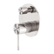 Nero Opal Shower Mixer With Divertor Brushed Nickel