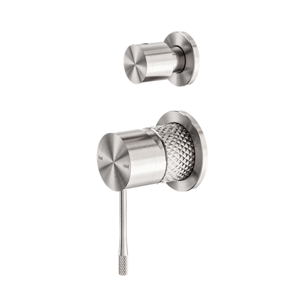 Nero Opal Shower Mixer With Diverter Separate Plate Brushed Nickel