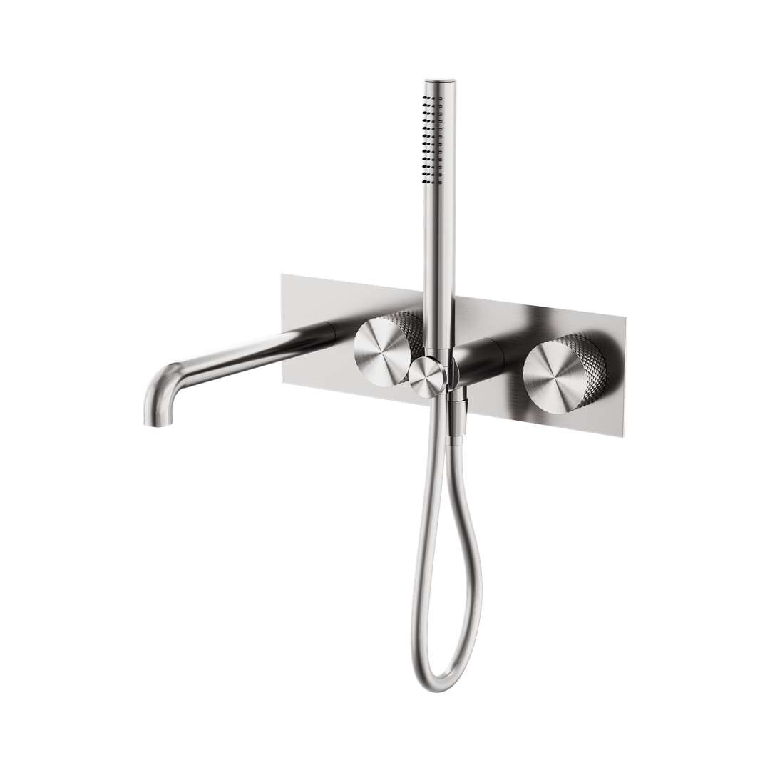 Opal Progressive Nero Shower System With Spout 230Mm - Brushed Nickel