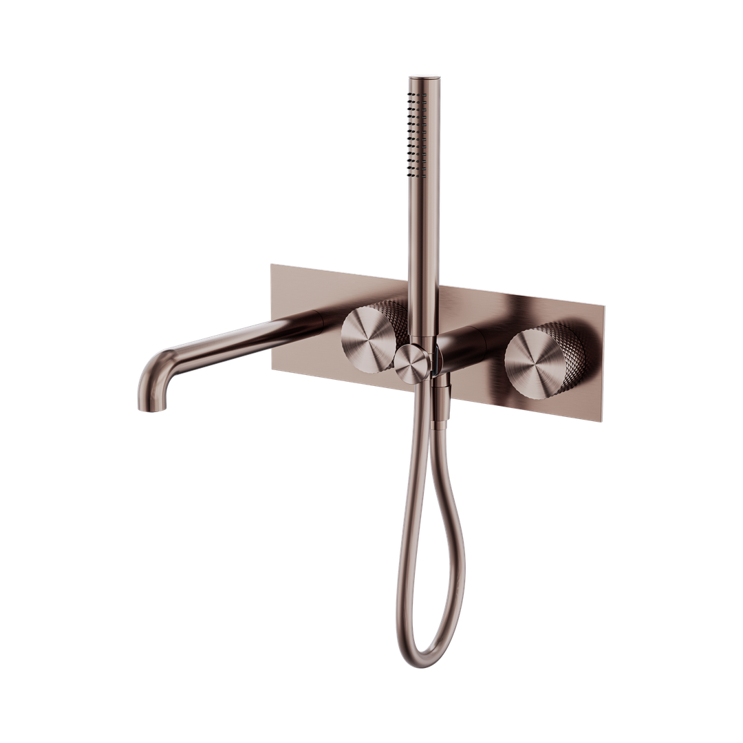 Opal Progressive Nero Shower System With Spout 230Mm - Brushed Bronze