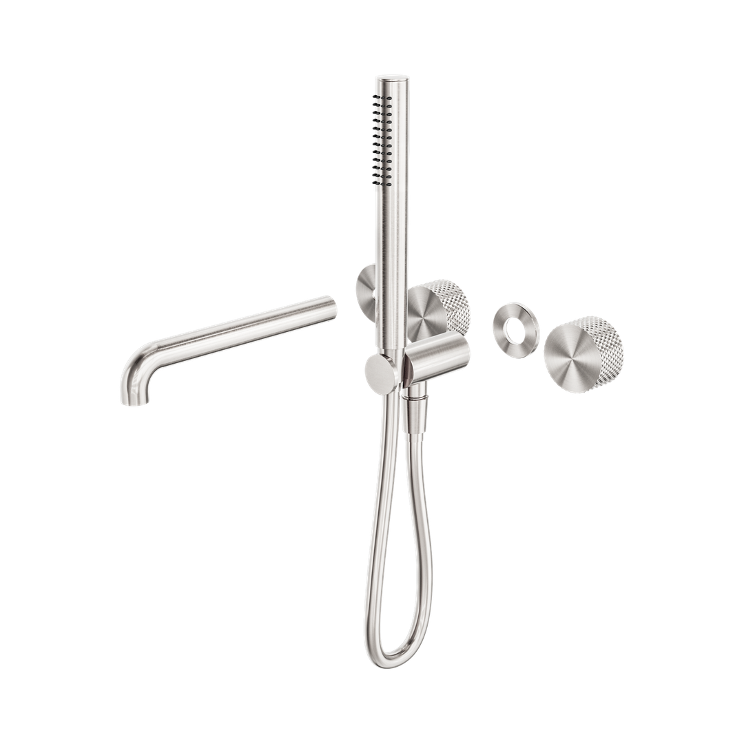 Nero Opal Progressive Shower System Sep. Plate C/W Spout 230Mm Trim Kit Only Brushed Nickel