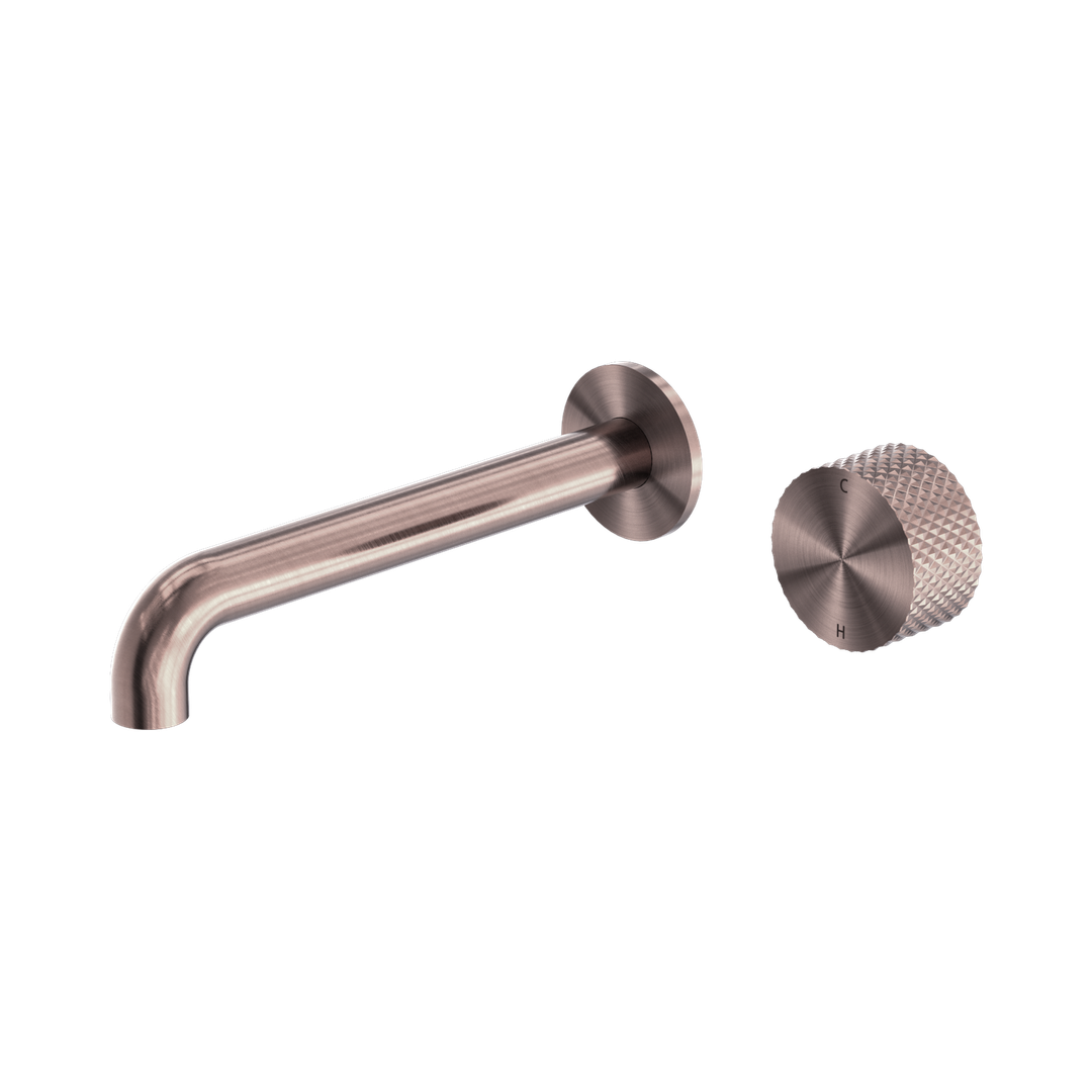 Nero Opal Progressive Wall Basin/Bath Set 260Mm Brushed Bronze