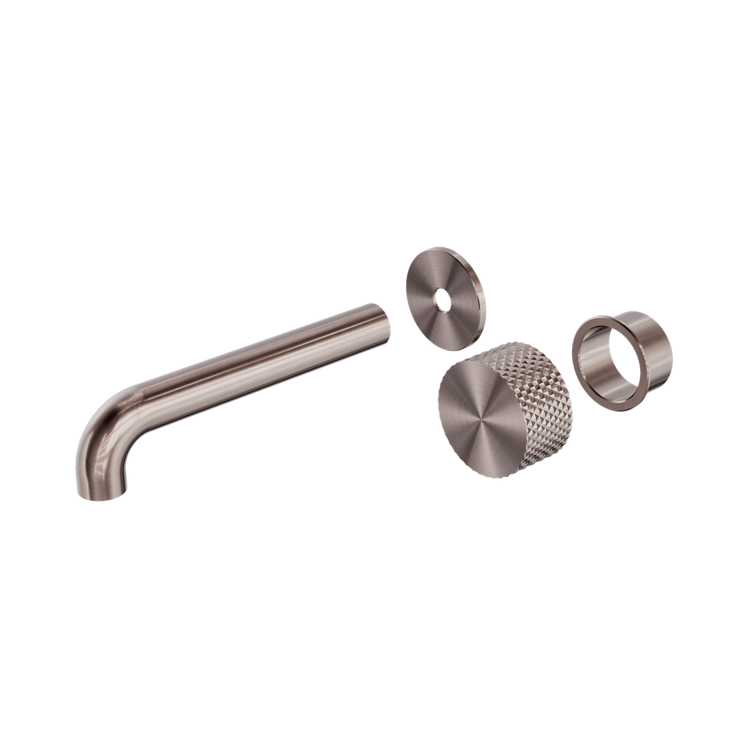 Nero Opal Progressive Wall Basin/Bath Set 260Mm Trim Kits Only Brushed Bronze
