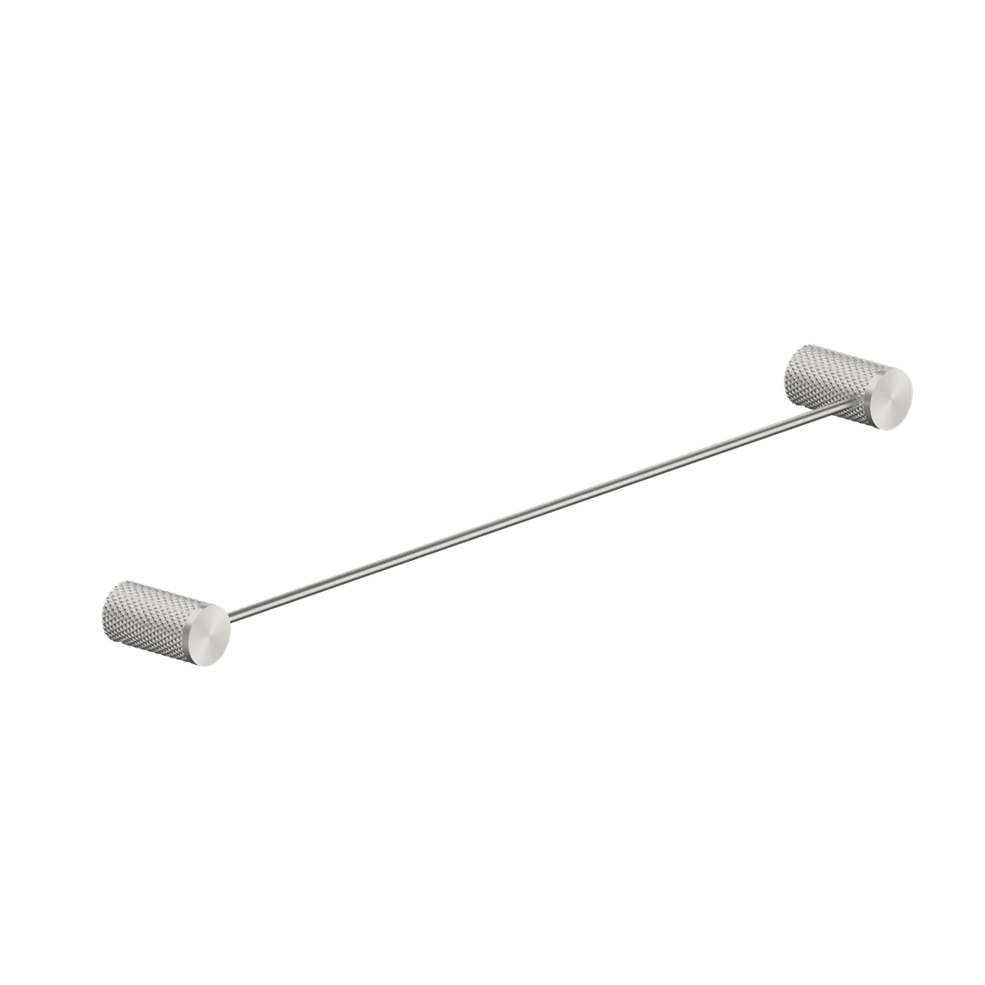 Opal Single Towel Rail Brushed Nickel 600mm