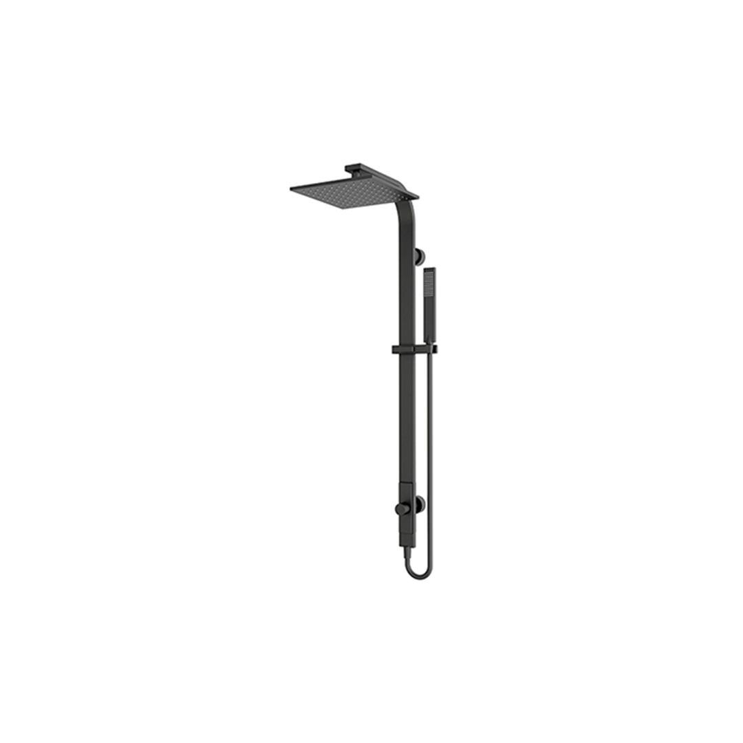 Nero Rain Square Shower Set Single Hose - Matt Black