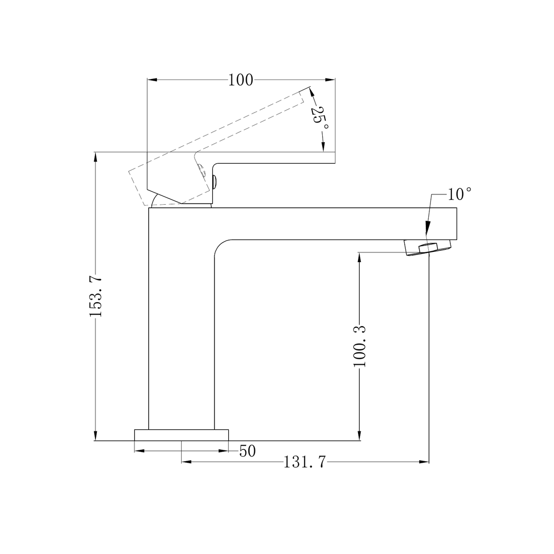 Nero Ecco Basin Mixer - Gun Metal