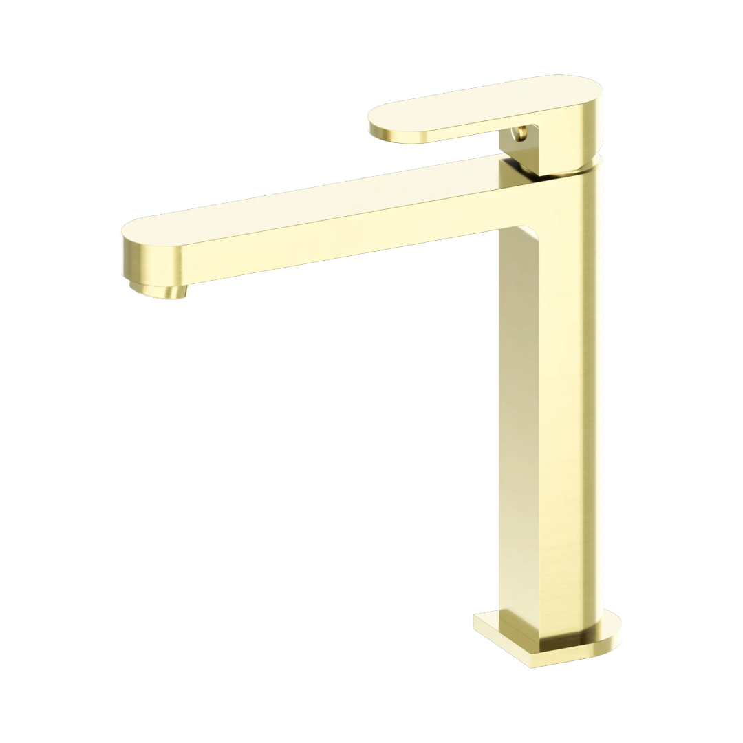 Nero Ecco Tall Basin Mixer Brushed Gold