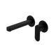 Nero Ecco Wall Basin/Bath Mixer Separate Back Plate Matte Black Nr301310Bmb