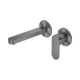 Nero Ecco Wall Basin/Bath Mixer Separate Back Plate Gun Metal