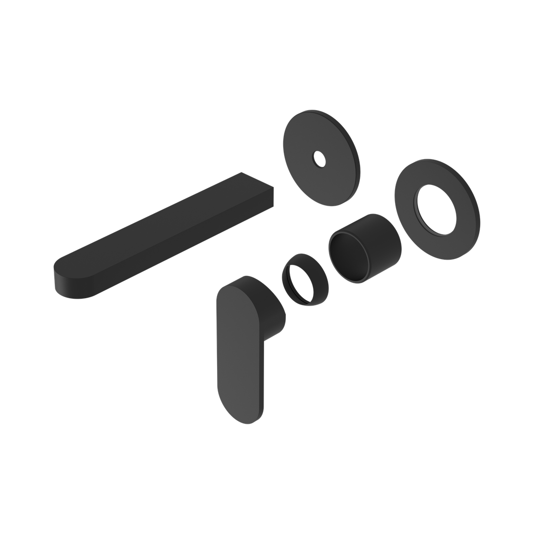 Nero Ecco Wall Basin/Bath Mixer Separate Back Plate Trim Kits Only Matte Black