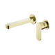 Nero Ecco Wall Basin/Bath Mixer Separate Back Plate 60Mm Brushed Gold