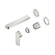 Nero Ecco Wall Basin/Bath Mixer Separate Back Plate 60Mm Trim Kits Only Brushed Nickel