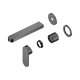 Nero Ecco Wall Basin/Bath Mixer Separate Back Plate 60Mm Trim Kits Only Gun Metal
