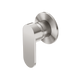 Nero Ecco Shower Mixer Brushed Nickle Small Round Back Plate